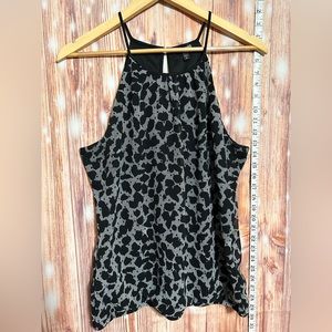 Express Black and Gray Sleeveless Blouse Size Medium